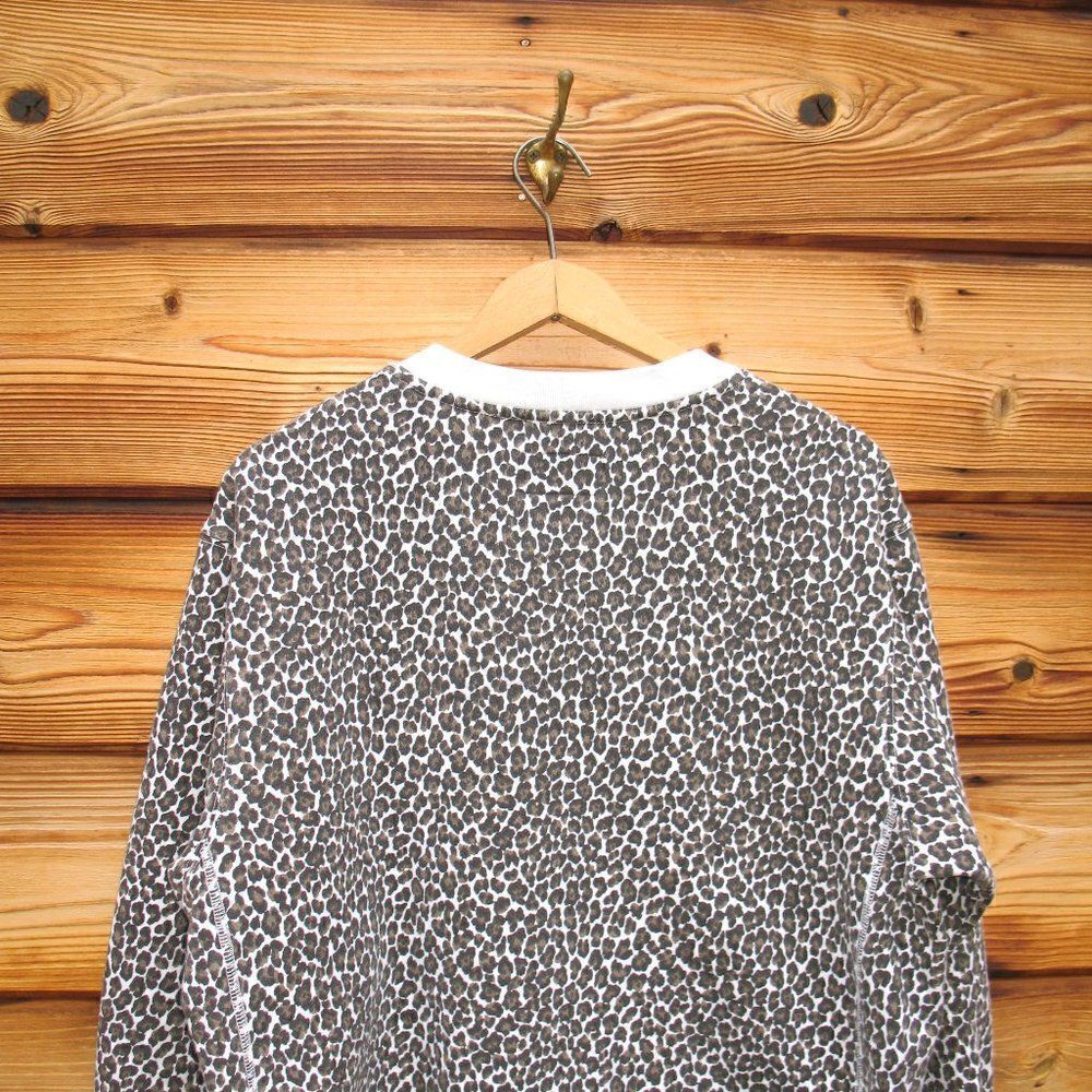 Current Elliot Leopard Fleece Sweatshirt Top - Picture 6 of 7